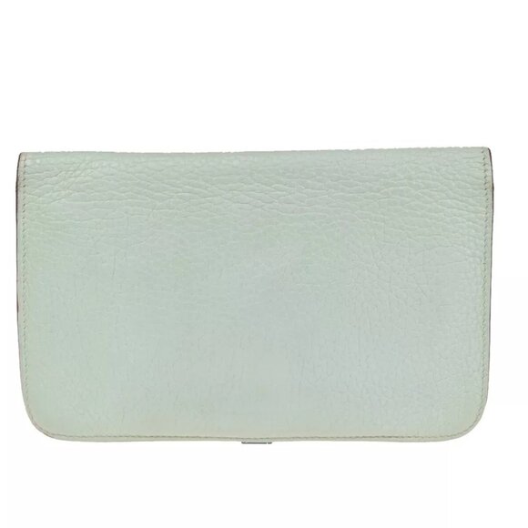 AUTHENTICITY GUARANTEED HERMES Logo Dogon GM Bicolor Long Wallet Purse - Picture 3 of 15